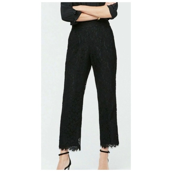 J Crew Peyton Black Lace Pants - Picture 3 of 10